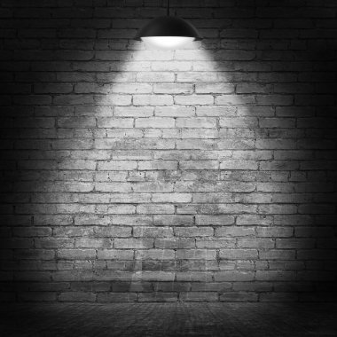 Spotlight kapak arka plan illüstrasyonu. Dekoratif ışık şablonu. Siyah beyaz fotoğraf