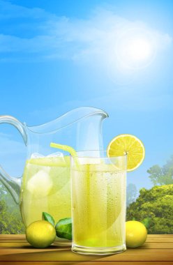 Yaz limonatası yakın görünüm arkaplanı