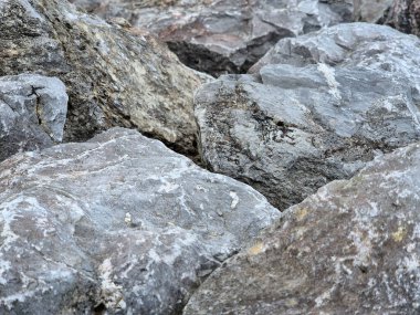 Doğal taşlar yakın görüş arkaplanı, taş yığını desen
