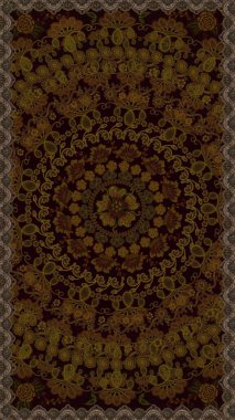 Mandala symmetry background cloth illustration clipart