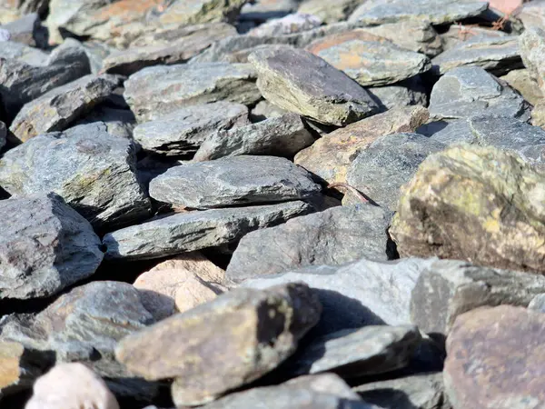 stock image Natural stones close view background, pile of stones pattern