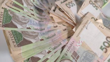Ukrayna para yakın görünüm arka plan, Ukrayna 'da Hryvnia para birimi