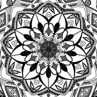 Mandala süsleme kalem çizim arkaplanı