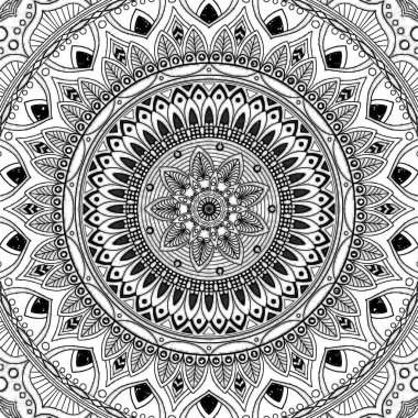 Mandala süsleme kalem çizim arkaplanı