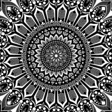 Mandala süsleme kalem çizim arkaplanı