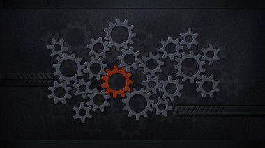 Endüstriyel Makine, Bilişsel Süreç Konseptinde Karmaşık Bilişsel Süreci Temsil eden Mekanik Vites