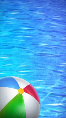 Plaj Balosu Suda Yüzüyor, Sunumlar ve Kapaklar İçin Soyut Yaz Arkaplanı