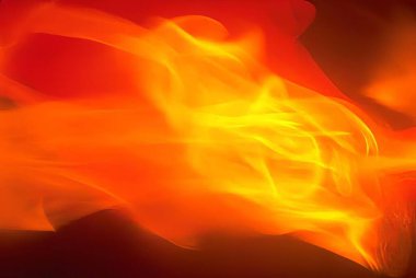 Fire flames close view background, natural fire clipart