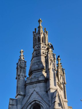 Skyline with Sculpture, Building Finial and Turret Monument, Facade Tower, Spire, Steeple clipart