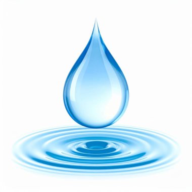 Beyaz arkaplan üzerinde Waterdrop yakın görünümü