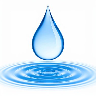 Beyaz arkaplan üzerinde Waterdrop yakın görünümü
