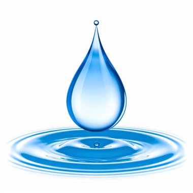 Beyaz arkaplan üzerinde Waterdrop yakın görünümü