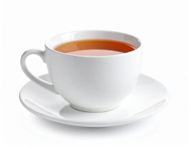 Beyaz arka plan üzerinde çay