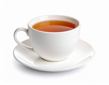 Beyaz arka plan üzerinde çay