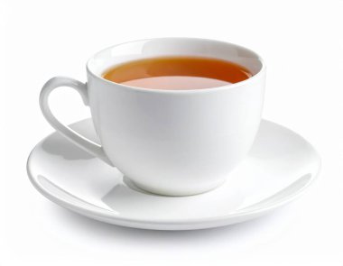 Beyaz arka plan üzerinde çay
