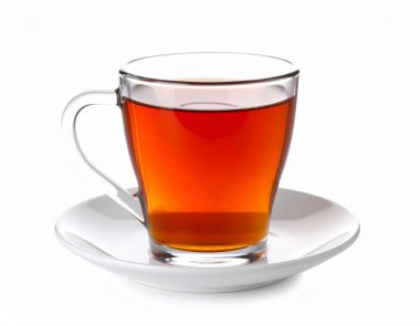Beyaz arka plan üzerinde çay