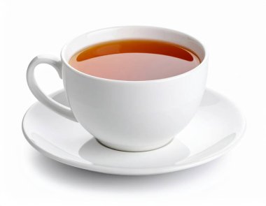 Beyaz arka plan üzerinde çay