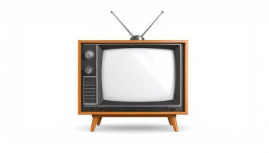 Boş ekran model şablonu olan eski model TV