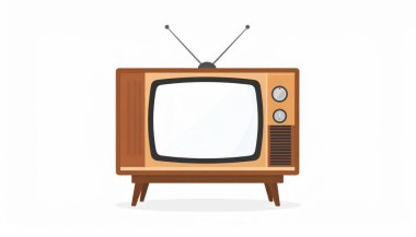 Boş ekran model şablonu olan eski model TV