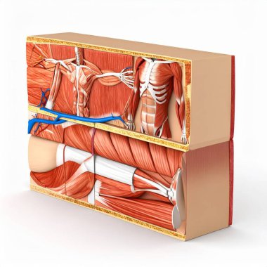 Kas kesiti anatomisi 3 boyutlu model