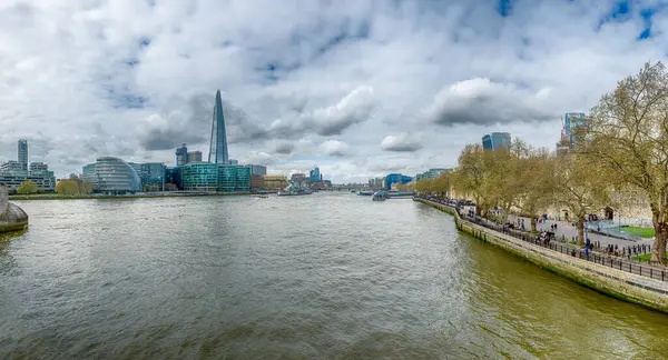 Vista Panoramica Sul Tamigi Sullo Skyline Della Città Londra Inghilterra — Foto Stock