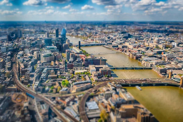 Vista Panoramica Sul Tamigi Sullo Skyline Della Città Londra Inghilterra — Foto Stock