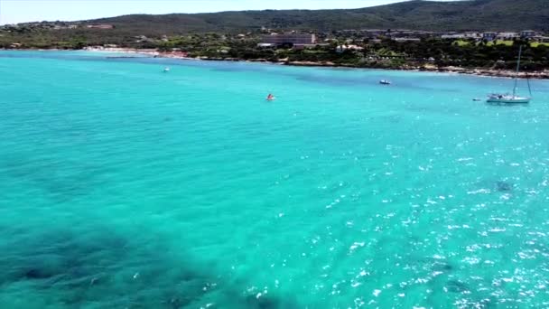 Naturskön Utsikt Över Stranden Pelosa Vackraste Platserna Vid Havet Medelhavet — Stockvideo