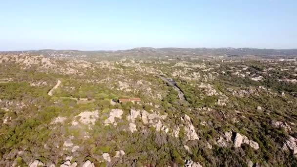 Blick Über Die Malerischen Granitfelsen Santa Teresa Gallura Norden Sardiniens — Stockvideo