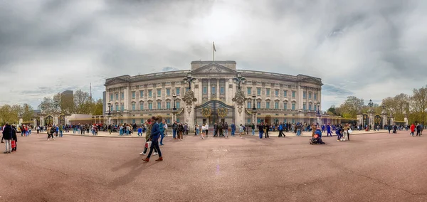 Londres Abril 2022 Vista Panorâmica Com Fachada Palácio Buckingham Residência — Fotografia de Stock