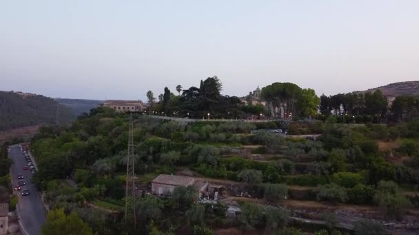 Vista Panoramica Sulla Valle Dal Giardino Ibleo Ragusa Ibla Provincia — Video Stock