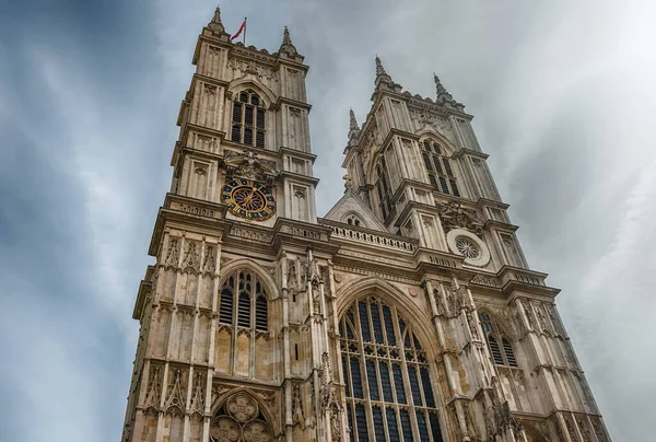 Westminster Abbey Cephesi Londra Ngiltere Simgesel Bir Simge Ngiltere Nin — Stok fotoğraf