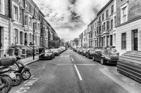 Caminhando Entre Edifícios Pitorescos Coloridos Lancaster Road Distrito Notting Hill — Fotografia de Stock