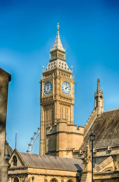 Big Ben Iconische Klokkentoren Belangrijke Bezienswaardigheid Londen Engeland Groot Brittannië — Stockfoto