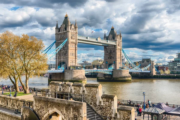 Londra Aprile 2022 Iconico Tower Bridge Storico Punto Riferimento Londra — Foto Stock