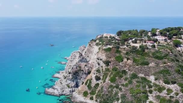 Schöne Naturlandschaft Mit Der Küste Bei Capo Vaticano Tyrrhenischen Meer — Stockvideo