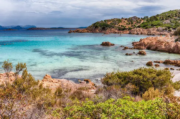 stock image View of the iconic Spiaggia del Principe, one of the most beautiful beaches in Costa Smeralda, Sardinia, Italy