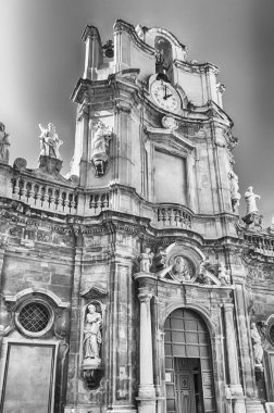 Chiesa Anime Sante del Purgatorio cephesi, Trapani, Sicilya, İtalya 'nın merkezinde.