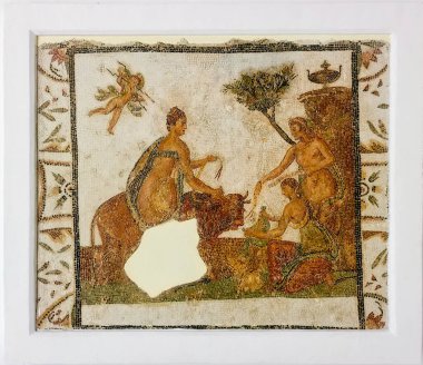 Bardo Ulusal Müzesi Roma mozaiğinin kalıntılarını sergiliyor. Tunus 'taki Bardo Müzesi' nin içinde. Bardo müzesi. Dünyaca ünlü Roma mozaik koleksiyonu ve bir sürü Roma hazinesi barındırıyor. Tunus, Tunus