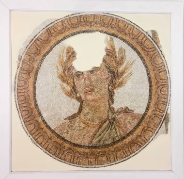 Bardo Ulusal Müzesi Roma mozaiğinin kalıntılarını sergiliyor. Tunus 'taki Bardo Müzesi' nin içinde. Bardo müzesi. Dünyaca ünlü Roma mozaik koleksiyonu ve bir sürü Roma hazinesi barındırıyor. Tunus, Tunus