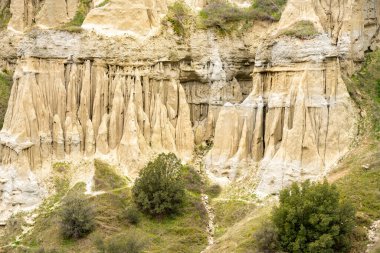 Kula Fairy Chimneys, Kula Geopark at location Manisa, Turkey. Kula Volcanic Geopark, also known as Kuladoccia (Kuladokya). clipart