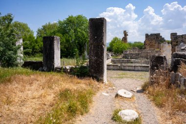 The Aphrodite of Aphrodisias (Afrodisias) combined aspects of a local Anatolian, archaic fertility goddess with those of the Hellenic Aphrodite, goddess of love and beauty. Geyre, Karacasu Aydin  clipart