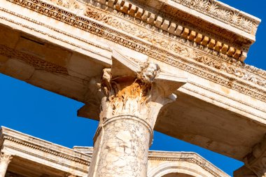 The Temple Of Artemis At Sardis. Salihli, Manisa - TURKEY.The Temple the fourth largest Ionic temple in the world, is situated dramatically on the western slopes .Sardes Sinagogu. clipart