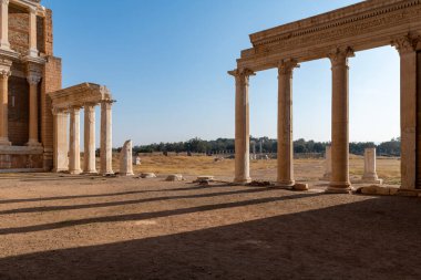 The Temple Of Artemis At Sardis. Salihli, Manisa - TURKEY.The Temple the fourth largest Ionic temple in the world, is situated dramatically on the western slopes .Sardes Sinagogu. clipart