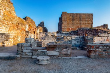 The Temple Of Artemis At Sardis. Salihli, Manisa - TURKEY.The Temple the fourth largest Ionic temple in the world, is situated dramatically on the western slopes .Sardes Sinagogu. clipart