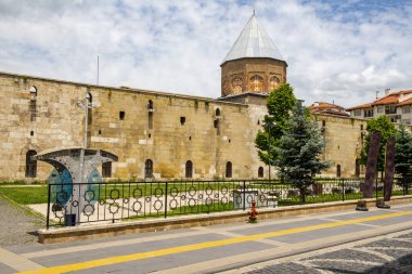 Cifte Minareli Medrese (Double Minaret Thelogical Schools). The structure is located at the city center. The structure has the biggest portal among the other theological schools in Anatolia. Sivas . clipart