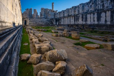 Didyma kalıntıları, Aydn ilinin modern Didim ilçesinin kuzeybatısında yer almaktadır. Eski çağlarda Milezya Yarımadası 'nı oluşturan bir burnun üzerinde yer alıyor. Didyma, klasik şehir Miletus 'un bölgesinde bir sığınaktı..