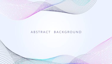 Soyut Dalga Vektörü Güzel çizgiler konsept teknoloji ağ internet bağlantısı, özellikle gri arka plandaki moleküler modern fütüristik.