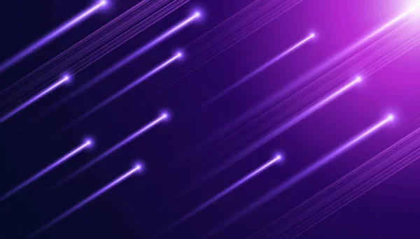Luz Abstracta Púrpura Atómica Futurista Neón Partícula Movimiento Tecnología Moderna — Archivo Imágenes Vectoriales