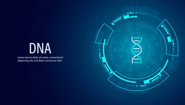 Abstract Dna Ana Flat Icons Digital Circles Technology Modern Gene — Stock Vector