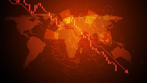 Абстрактная Карта Точка Графики Фондового Рынка Падают Медведь Рынок Ковер — стоковый вектор